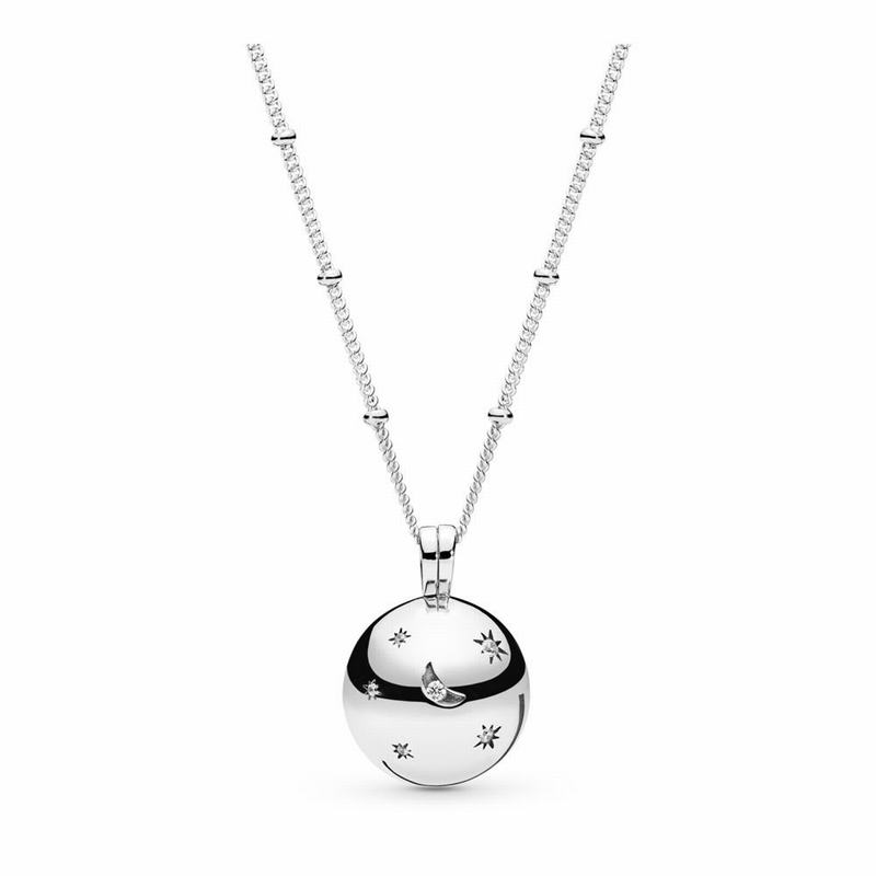 Pandora Australia Moon and Stars Necklace - Sterling Silver | UCLDOJ860